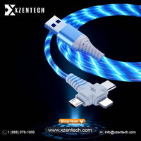 3 in 1 illuminating USB Charging Cable X1 White
